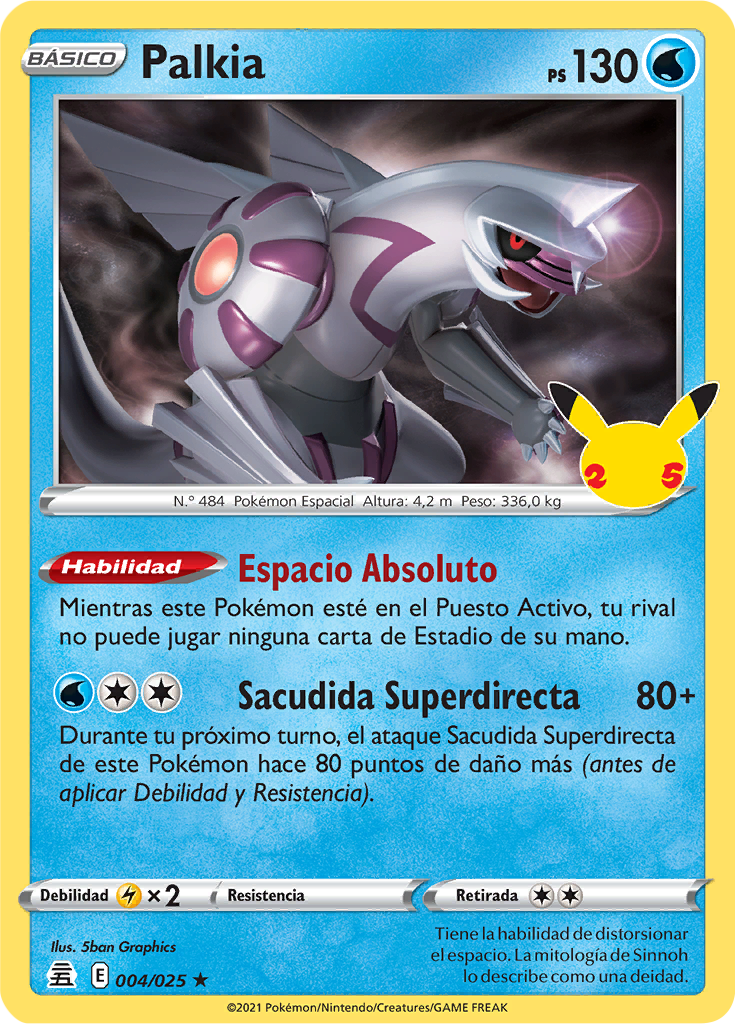 tarjeta de pokemon palkia