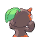 Imagen posterior de Nuzleaf variocolor en Pokémon Esmeralda