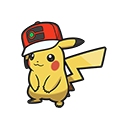 Icono del Pikachu con gorra trotamundos en Pokémon HOME