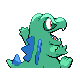 Imagen posterior de Totodile variocolor en Pokémon Oro HeartGold y Pokémon Plata SoulSilver