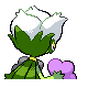 Imagen posterior de Roserade variocolor hembra en Pokémon Platino