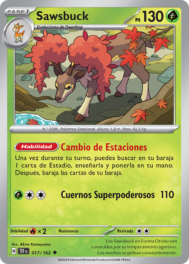 Sawsbuck (Fuerzas Temporales TCG) - WikiDex, la enciclopedia Pokémon