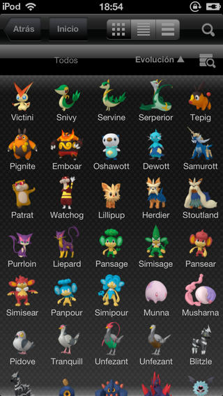 Archivo:Pokédex for iOS (iPhone) Lista de Pokémon.png
