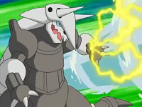 Aggron usando onda trueno.