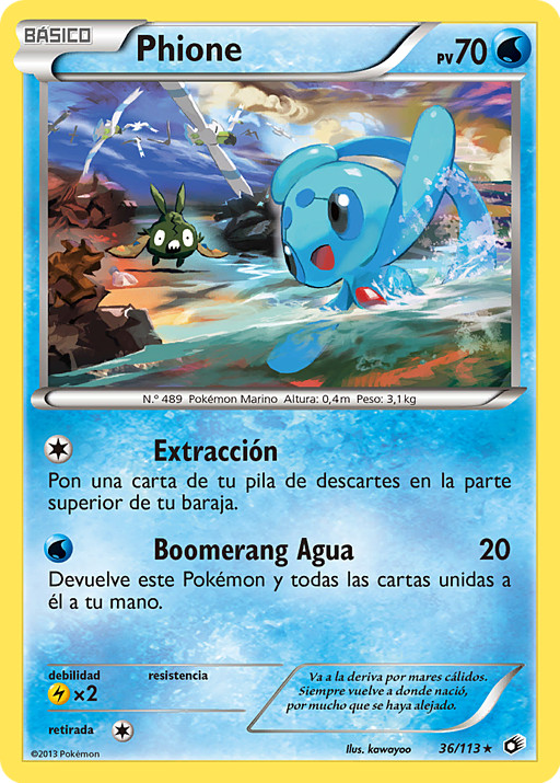 Phione (Tesoros Legendarios TCG) - WikiDex, la enciclopedia Pokémon