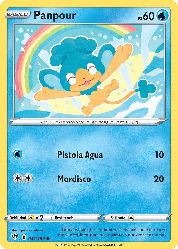 Panpour (Oscuridad Incandescente TCG) - WikiDex, la enciclopedia Pokémon