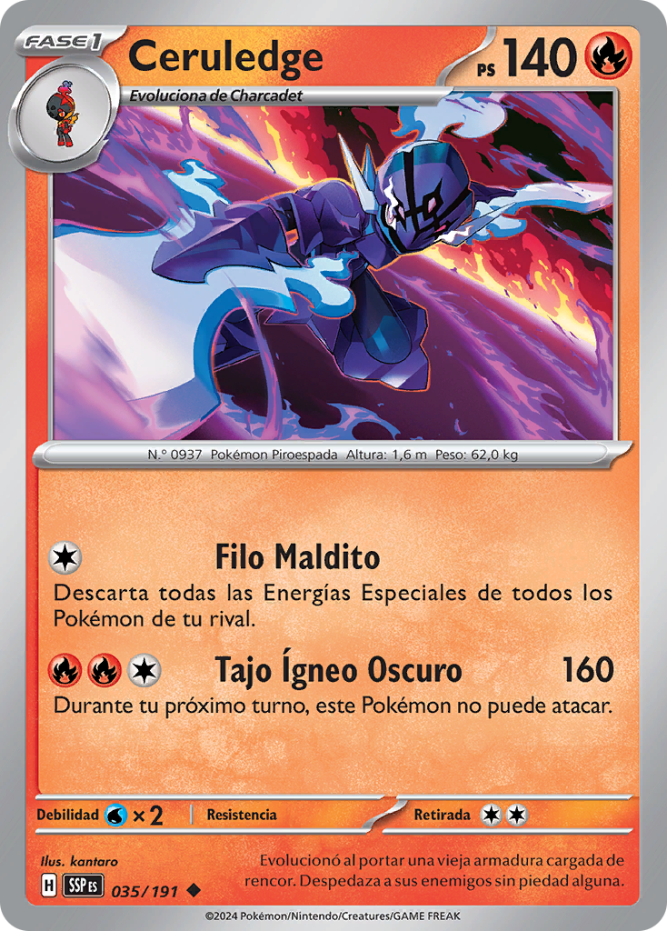 Ceruledge (Chispas Fulgurantes TCG) - WikiDex, la enciclopedia Pokémon