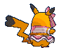 Imagen posterior de Pikachu superstar variocolor en la sexta generación