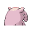 Imagen posterior de Drowzee variocolor en Pokémon Rojo Fuego y Pokémon Verde Hoja