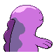 Imagen posterior de Quagsire variocolor hembra en Pokémon Platino