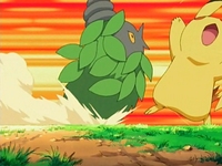 Archivo:EP499 Burmy de Cheryl VS Pikachu de Ash.jpg