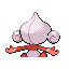 Imagen posterior de Meditite variocolor en Pokémon Rojo Fuego y Pokémon Verde Hoja
