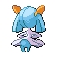 Imagen posterior de Kirlia variocolor en Pokémon Rojo Fuego y Pokémon Verde Hoja