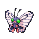 Imagen de Butterfree variocolor hembra en Pokémon Oro HeartGold y Pokémon Plata SoulSilver