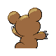 Imagen posterior de Teddiursa en Pokémon Diamante y Pokémon Perla