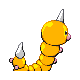Imagen posterior de Weedle variocolor en Pokémon Platino