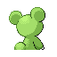 Imagen posterior de Teddiursa variocolor en Pokémon Rojo Fuego y Pokémon Verde Hoja