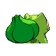 Imagen posterior de Bulbasaur variocolor en Pokémon Oro HeartGold y Pokémon Plata SoulSilver