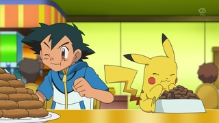 Archivo:EP668 Ash y Pikachu comiendo.png