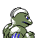 Imagen posterior de Machoke variocolor en Pokémon Cristal