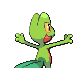 Imagen posterior de Treecko en Pokémon Diamante y Pokémon Perla