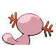 Imagen posterior de Wooper variocolor macho en Pokémon Platino