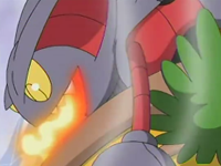 Gliscor usando colmillo ígneo.