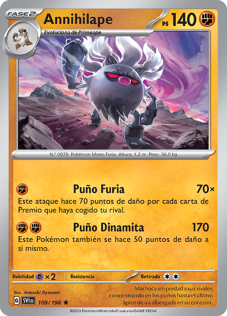 Annihilape (Escarlata Y Púrpura TCG) - WikiDex, La Enciclopedia Pokémon