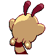 Imagen posterior de Sentret variocolor en Pokémon Diamante y Pokémon Perla