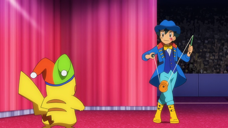 Archivo:EP1187 Ash y Pikachu con vestimenta de circo.png