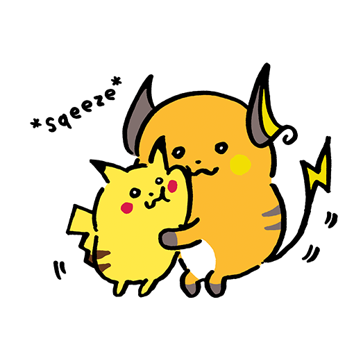 Archivo:Pegatina Pikachu y Raichu GO.png