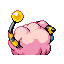 Imagen posterior de Mareep variocolor en Pokémon Rojo Fuego y Pokémon Verde Hoja