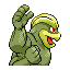 Imagen posterior de Machamp variocolor en Pokémon Esmeralda