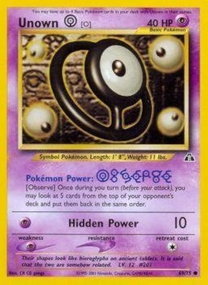 Unown O (Neo Discovery TCG) - WikiDex, la enciclopedia Pokémon