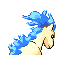 Imagen posterior de Ponyta variocolor en Pokémon Rojo Fuego y Pokémon Verde Hoja