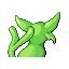 Imagen posterior de Espeon variocolor en Pokémon Rojo Fuego y Pokémon Verde Hoja