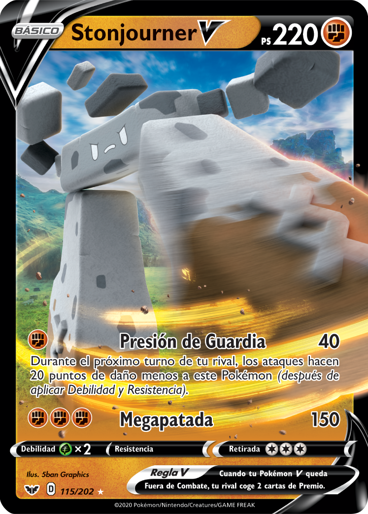 Stonjourner V (Espada y Escudo TCG) - WikiDex, la enciclopedia Pokémon