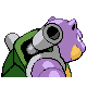 Imagen posterior de Blastoise variocolor en Pokémon Platino