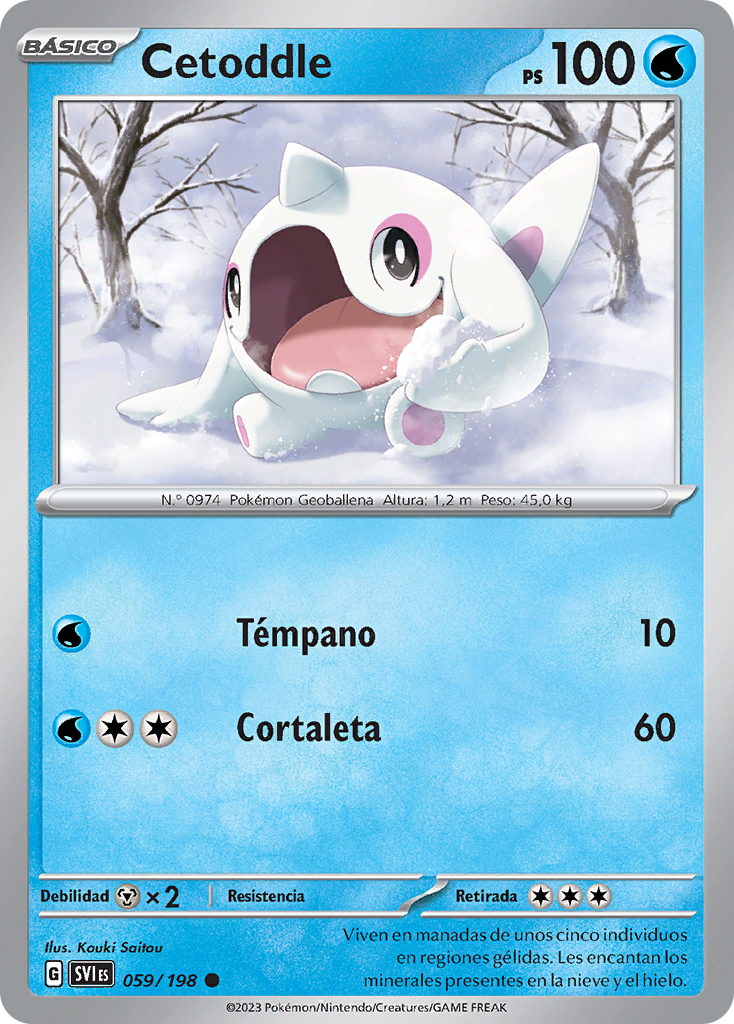 Cetoddle (Escarlata Y Púrpura 59 TCG) - WikiDex, La Enciclopedia Pokémon