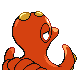 Imagen posterior de Octillery hembra en Pokémon Diamante y Pokémon Perla