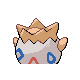 Imagen posterior de Togepi variocolor en Pokémon Oro HeartGold y Pokémon Plata SoulSilver