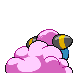 Imagen posterior de Mareep variocolor en Pokémon Platino