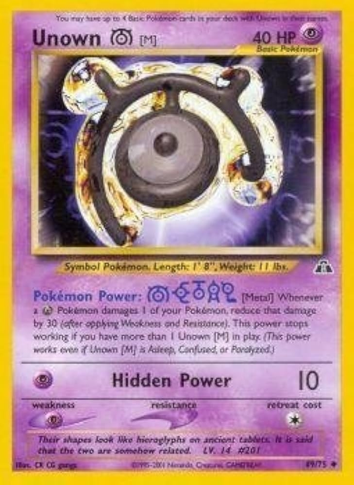 Unown M (Neo Discovery TCG) - WikiDex, la enciclopedia Pokémon