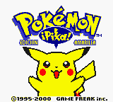Archivo:Pantalla de título Pokémon Amarillo.png