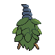Imagen posterior de Burmy planta variocolor en Pokémon Platino