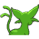Imagen posterior de Espeon variocolor en Pokémon Diamante y Pokémon Perla