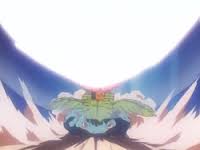 Venusaur usando rayo solar.