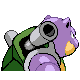 Imagen posterior de Blastoise variocolor en Pokémon Oro HeartGold y Pokémon Plata SoulSilver