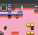 Interior del Centro Pokémon en Pokémon Cristal.