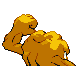 Imagen posterior de Geodude variocolor en Pokémon Oro HeartGold y Pokémon Plata SoulSilver